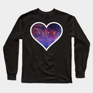 Cosmic Space Heart Long Sleeve T-Shirt